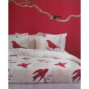 Beddinghouse Lavandou Dekbedovertrek - Eenpersoons - 140x200/220 - Rood