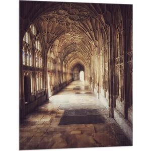 Vlag - Gangen van Kathedraal van Gloucester, Engeland - 75x100 cm Foto op Polyester Vlag