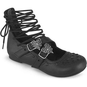 DemoniaCult - DAISY-11 Ballerina - US 6 - 36 Shoes - Zwart