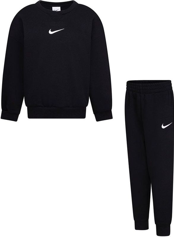 Nike - Essential Fleece Crew Set - Katoen - Unisex - Grijs