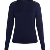 usha - Strickpullover - Viskose-Garnmix - Zwart