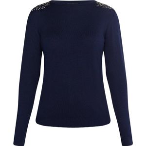 usha - Strickpullover - Viskose-Garnmix - Zwart