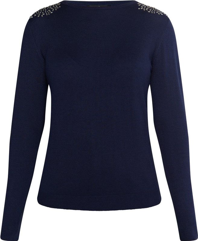 usha - Strickpullover - Viskose-Garnmix - Zwart