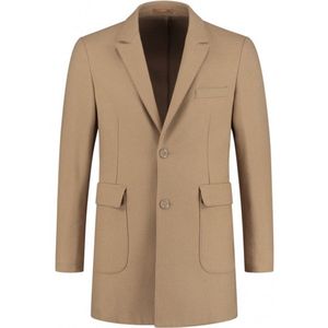 Gents - Coat unconstructed camel - Polyester - Camel - Maat M (50)
