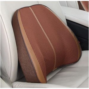 Comfortabel lendensteunkussen van traagschuim - Ergonomisch rugkussen voor autostoelen en bureaustoelen - Bruin Ergonomische rugkussen