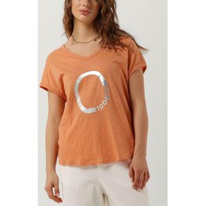 10days Shortsleeve Tee Circle Tops & T-shirts Dames - Shirt - Oranje - Maat XS