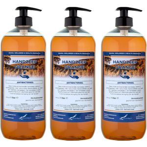 Handzeep Orange 1 liter - met gratis pompje - set van 3 stuks