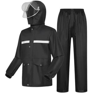 Waterdicht regenpak voor mannen met afneembare capuchon en reflecterende elementen