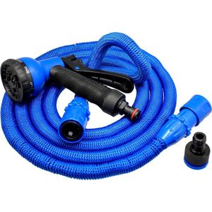 Waterdruk uittrekbare slang, blauw, 7,5 m, 1 x 1 x 1 cm