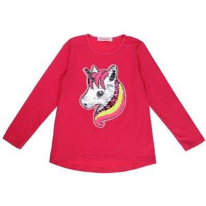 Longsleeve t-shirt fuchsia Unicorn 158/164