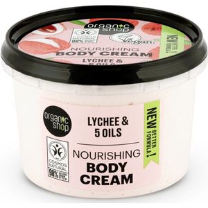 Organic Shop - Nourishing Body Cream Lychee - Hydraterend en Voedend - 250 ml - 1 stuk