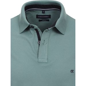 Casa Moda Polo Shirt Comfort Fit Effen Stretch Turquoise - M