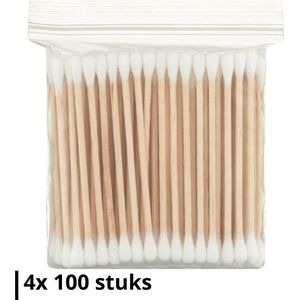 Knaak Wattenstaafjes - Bamboe - 4 x 100 Stuks - Zacht & Stevig - Voor Make-up, Baby & Verzorging