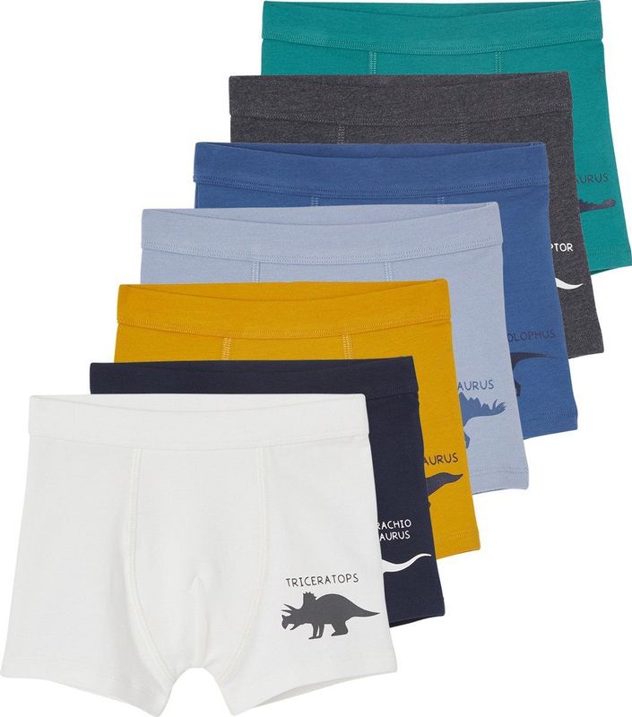 Vertbaudet - Set van 7 - Stretchboxers - Dino's - Jongens