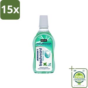 15 x Sence - Fresh Freshmint - Mondwater - Fris & Muntig - 500 ml - Grootverpakking - Mondwater - Frisse Adem - Tandplak - Tandenpoetsen - Mondverzorging