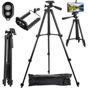 Statief - Camera - Lichtgewicht - Bluetooth Afstandsbediening - Telefoonhouder - Fototoestel -Telefoon - Statiefhoogte 34,5CM tot 102CM