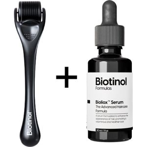 Bioliox™ Haaruitval Combi Deal: Scalp Stimulation Micro Roller + GRATIS Serum - Dermaroller voor Haargroei - Zichtbare Resultaten in 90 Dagen - Voor Dikker Haar - Minoxidil alternatief - Veganistisch