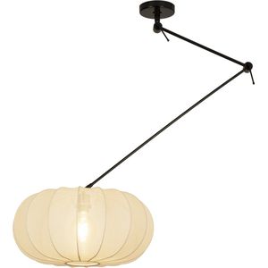 Lumidora Hanglamp 31360 - TACK - E27 - Zwart - Beige - Metaal - ⌀ 50 cm