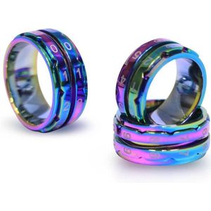 KnitPro Toerenteller ring maat 10 - 19,8mm - regenboog.