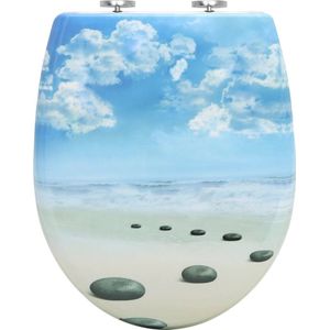 Néos® Antibacteriële Toiletbril - met Soft-Close - Blauwe Lucht - 43.8x37.8 cm