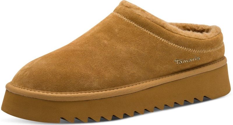 Tamaris - 1-27300-45-310 - Leren Muiltje - Bruin - Warm Gevoerd