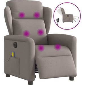 vidaXL Massagestoel - Elektrisch Verstelbaar - Taupe