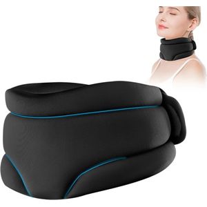 Allecto Plus - Neksteun Nekband van Zacht Schuim voor Wervelstabilisatie - Instelbare Nekondersteuning voor Slapen en Reizen - Mannen en Vrouwen