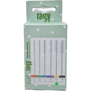Ragy 6½mm (geel) - Interdentale Ragers - 25 stuks - maat L - plasticvrije verpakking