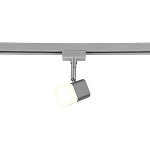 LED Railverlichting - Track Spot - DUOLINE - 2 Fase - 3.5W - Warm Wit 3000K - Dimbaar - Rechthoek - Mat Nikkel - Aluminium