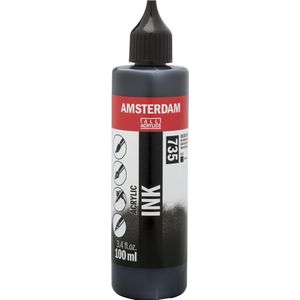 Amsterdam Acrylic Ink flacon 100ml acrylinkt - 735 - Oxydzwart - dekkend