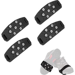 2 Pair Crampons Ice Cleats, Non-slip Snow Spikes for Shoes Boots Crampons Traction Shoes 7 Point Ice Shoe Grippers for Shoes Hiking Mountaineering Winter