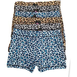 Dames boxershort hoge taille 6 pack met panterprint XXL