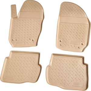 3D rubberen vloermatten voor VW Polo | type 9N | 2001-2009 | automatten op maat | beige