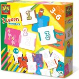 SES - Ik leer cijfers - 24 kaarten met getallen en figuren, 8 kleurpotloden en stickers