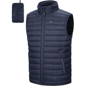 Gevoerde hybride gewatteerde vest voor heren - 5 zakken, ideaal voor outdoor activiteiten, hardlopen, golf, wandelen en paardrijden