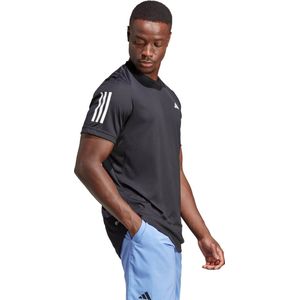 adidas Performance Club 3-Stripes Tennis T-shirt - Heren - Zwart- 2XL