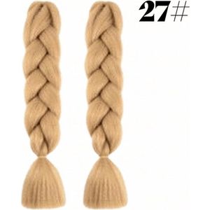 Vlechthaar Synthetisch 58cm (27#) | Haar Vlechten Extensions | Blechtharen 2 pakkenx 58cm per stuck