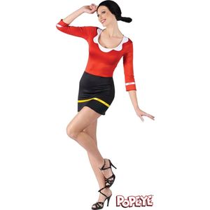 PartyXplosion - Popeye Kostuum - Olijfje Van Popeye - Vrouw - Rood - Medium / Large - Carnavalskleding - Verkleedkleding
