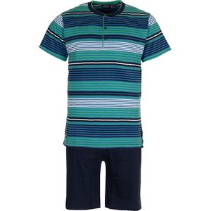 Pastunette Shortama - Katoen - Groen/Blauw - Gestreept - Maat 48