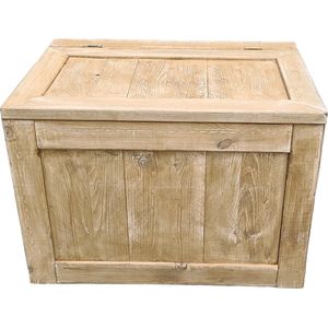 Opbergkist / Speelgoedkist M (105L) - Garden & Furniture - Stevig - Kwalitatief - Massief Hout - Steigerhout - Speelgoed - Kinderen (Opbergbox - Opbergbank - Opbergdoos - Dekenkist - Houten Kist - Old brown geschuurd)