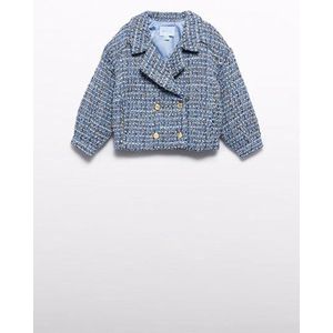 Abel & Lula - Tussenjassen - Melange Blauw - Kort Tweed Jasje