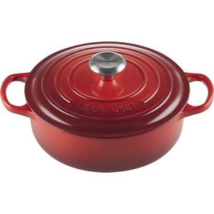 Le Creuset - Gietijzeren - Lage Braadpan - 24cm - Kersenrood