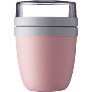 Mepal Lunchpot – 500 ml + 200 ml – Yoghurt en Muesli beker to go – Ellipse – Nordic pink
