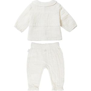 Noppies Meisjes baby set: Shirt en Short Whisper White maat 80