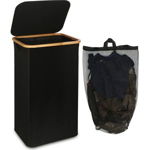 Laundry basket with lid, 120 liter laundry basket, sturdy high large laundry box with removable bag, laundry baskets laundry basket for the room.