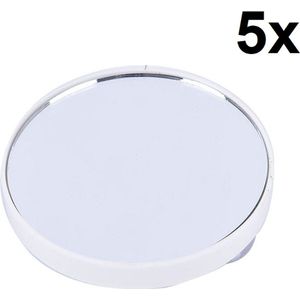 Make-up Spiegel met Zuignappen – Vergroot 5x – Wit