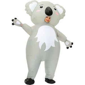 KIMU® Opblaas Kostuum Koala - Opblaasbaar Pak - Koalapak Mascotte Opblaaspak - Opblaasbare Buidelbeer Volwassenen Dames Heren Festival