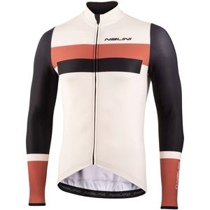 Nalini - Heren - Fietsshirt - Lange mouwen - Wielrenshirt - Najaar - Winter - STELVIO LS JERSEY - GREY/GOBI - M