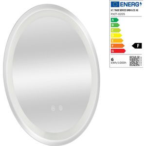 LED spiegel rond Maratea Ø50x3 cm zilverkleurig