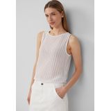 s.Oliver - Gebreide Top - Wit - Mouwloos